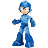Jada Toys Mega Man Figure (11.5 cm) - Movable Collectible and Action Figure from the Megaman Video Game Series with Alternative Head, Hands and Accessories, for Fans and Collectors from 13 Years