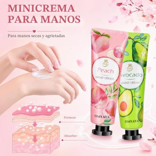 Creme para as mãos 40 unidades, creme para as mãos 10 aromas, conjunto de creme para as mãos feminina, conjunto de creme para as mãos para mulheres muito secos, ideal para companheiros, aniversários, calendários do Advento, Natal, Dia dos Namorados