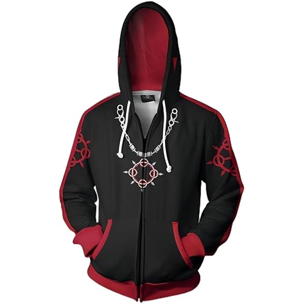 Amazon.com: Adult Game Kingdom Ventus 3D Zipper Hoodies Hearts