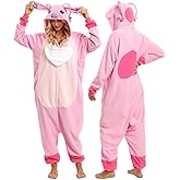 Wishliker Unisex Adult Onesie Pajamas Animal Onesies Women Men Christmas Halloween Cosplay Costume Sleepwear