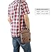 Zicac Men's Small Canvas Shoulder Bag Briefcase Messenger Bags Satchel (Coffee)