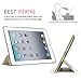 MoKo Case Fit iPad 2/3/4 - Ultra Lightweight Slim Smart Shell Stand Cover with Translucent Frosted Back Protector Fit iPad 2/The New iPad 3 (3rd Gen)/iPad 4 ONLY, Gold (with Auto Wake/Sleep)