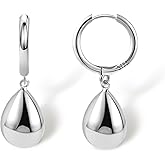 925 Sterling Silver Teardrop Leverback Earrings for Women Girls Waterdrop Tear Drop Dangle Earrings Jewelry Hypoallergenic Silver Teardrop Leverback Dangle Earring for Women
