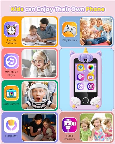 Phone Toy for Kids, Gifts and Toys for Girls and Boys Ages 3-8 (Purple)