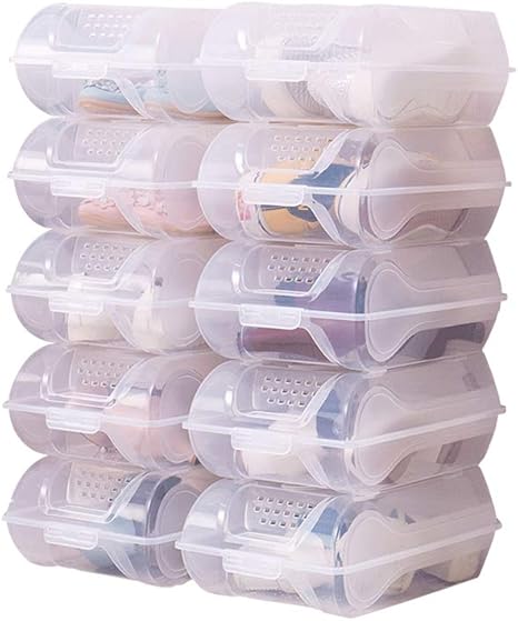 Amazon Baoyouni シューズボックス 透明クリアーケース 靴箱 収納 4個セット 靴 収納 ボックス シューズケース シューズボックス シューズ 靴箱 クリア クリアボックス 箱 1足用 整理箱 グッズ コンパクト シューズホルダー オンライン通販