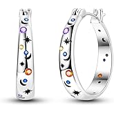 MULA 925 Sterling Silver Hoop Earrings for Women Cute Earrings 5A Cubic Zirconia