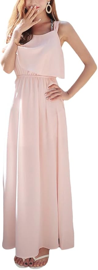 Amazon 在庫処分価格 ディーホリック Dholic バックタイワンピース ビーチウェア ビーチドレス レディース ビーチ 海 ワンピース マキシワンピース Dress E One Size ピンクベージュ ワンピース チュニック 通販