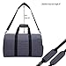 MIER Gym Duffel Bag for Men and Women with Shoe Compartment, Carry On Size, 20inches, Sets of 2(Large and Small), Black
