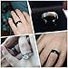 King Will Mens 8mm Tungsten Carbide Ring Black Lord of the Rings Laser Pattern High Polished(13)