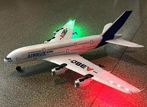 AQQSWD 2019 New WLtoys Airbus A380 Airplane Toys 2.4G 3Ch RC Airplane Fixed Wing Plane Outdoor Toys Drone A120-A380 rc Plane Toys (Color : 1 Battery no Light)