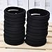 Seamless 8mm High Elastic Cotton stretch Hair Ties Bands Rope Ponytail Holders Headband Scrunchie Hair Accessories No Slipping Snagging Breaking or Stretching Out(100pcs) (Black)…