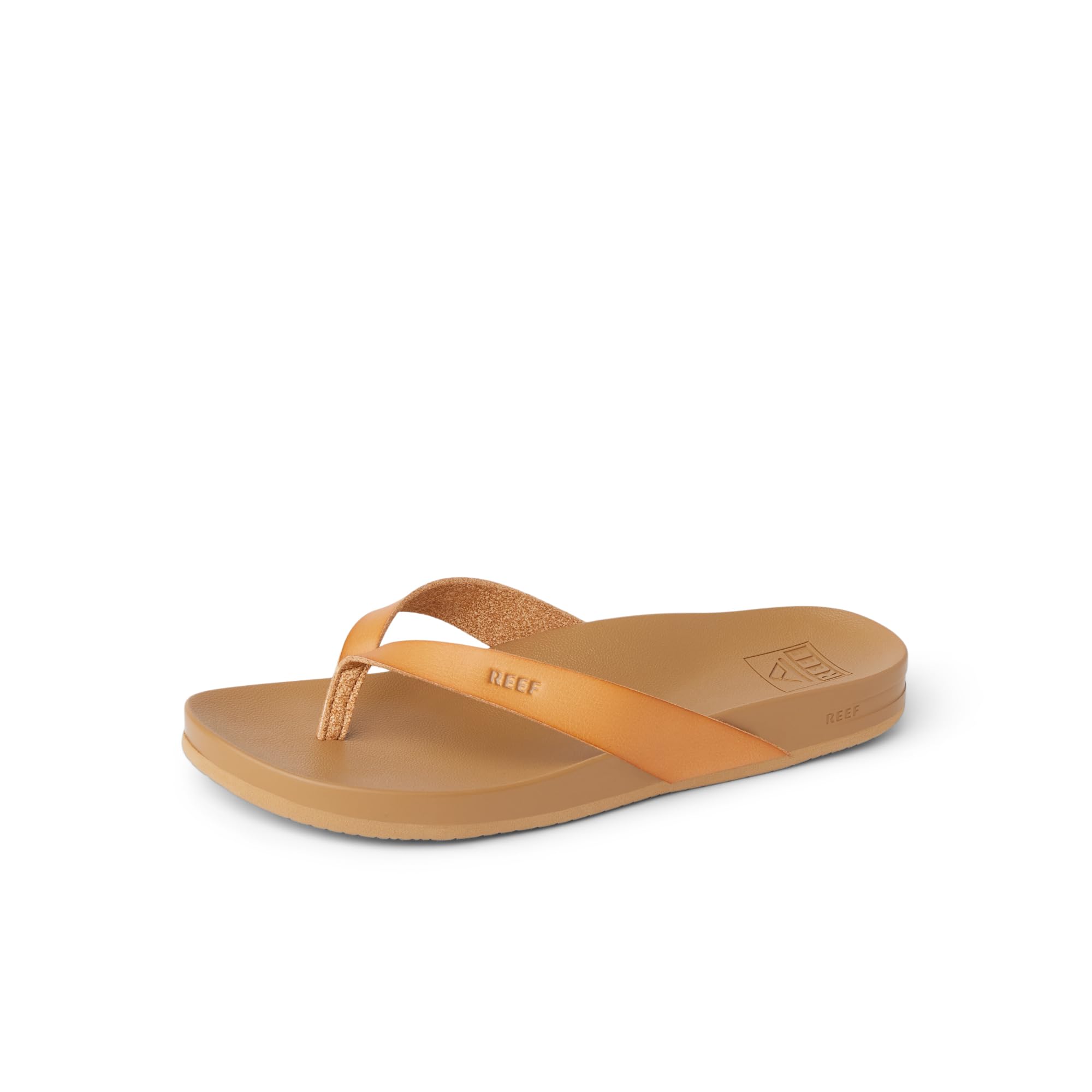 REEF Cushion Court Womens Flip Flop, Molded Cushion Footbed, Arch Support, Natural, 8.5