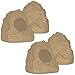 Theater Solutions 4R4S Outdoor Weatherproof Sandstone Rock Speakers 4 Piece Set 1000 Watts