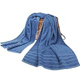 PROMIC Bath Sheet Towel,100% Cotton Oversized Hotel Collection Towels - 27 x 79 Inch ,500GSM, Machine Washable,Hotel Quality, Super Soft and Highly Absorbent -Blue