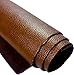 Real Leather Cow Hides - Leather Craft Pieces 2 Sizes and 6 Colors: Brown, Black, Red, Silver, Pink, Gold - 8.5 x 11 Brown