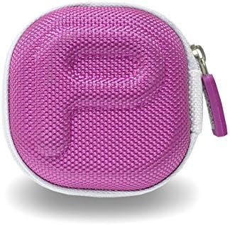 PATTERN BREAKER Hard Earphone Case - Suitable For Most Earphone Sizes With Accessories Convenient To Use In Various Places Small 2.9 X 2.9 X 1.4Inch Pink-White