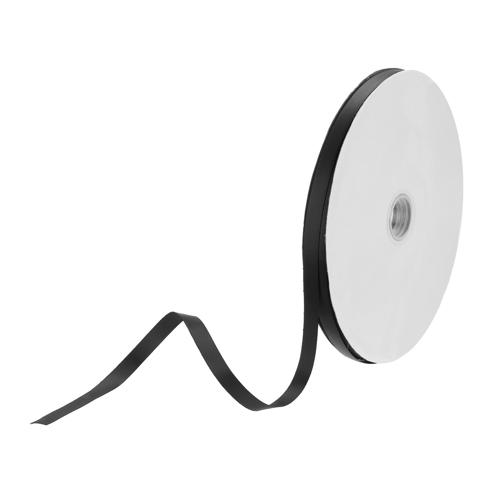 DMiotech 10mm Satin Ribbon 91m/300ft Thin Double Face Fabric Grosgrain Ribbon for Gift Wrapping Floral Hair Flower Bouquet, Black