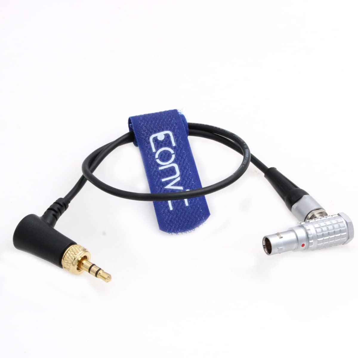 Eonvic 3.5mm Locking Right-Angle TRS Cable to 5 Pin Right-Angle Timecode Cable for Arri Alexa LF/SXT/Mini LF/Mini