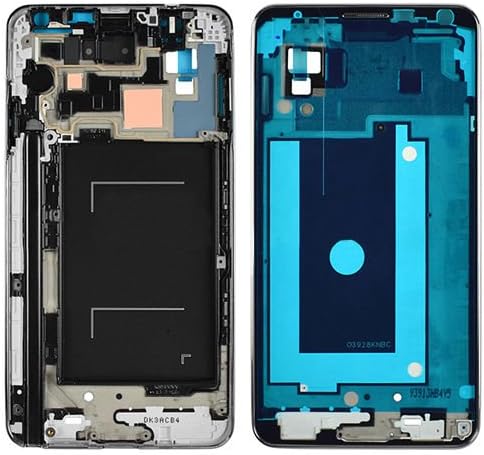 Rinbers Silver Front Housing LCD Plate Midframe Middle Frame Bezel for Samsung Galaxy Note 3 III N900P Sprint N900V Verizon