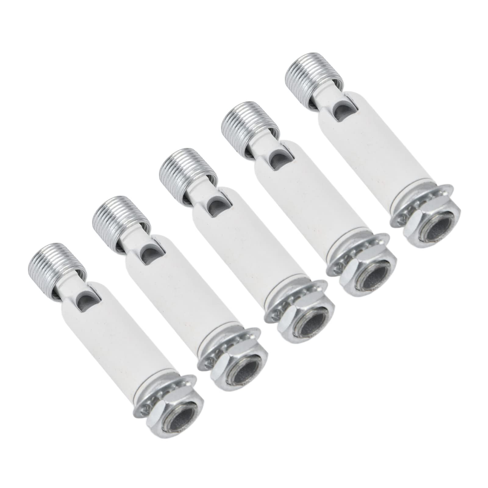 Septpenta 5PCS Sloped Ceiling Adapter for Pendant Lights, 180° Adjustment, M10 External Gear Conversion Head, Sloped Ceiling Light Adapter for Spotlights, Reflector Lamp(White)