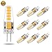 Led G4 Bulb AC/DC Bi Pin Warm White 12V 20W Halogen Replacement Led Light Bulb for Landscape Cabinets Range Hood 2W 200LM 10 Pack Yuiip
