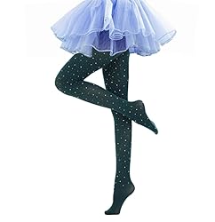 LUCKELF Girls Glitter Tights, Soft Opaque Tights
