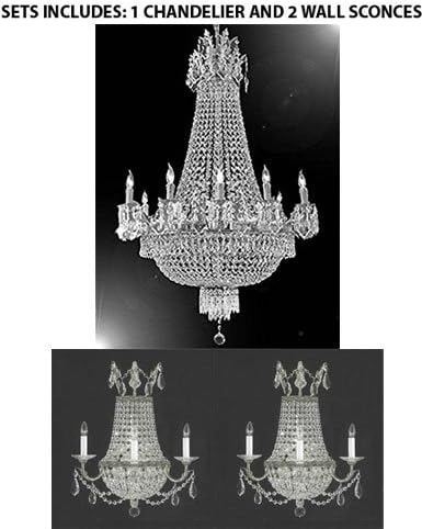 Set Of 3 1 French Empire Crystal Chandelier Chandeliers Lighting