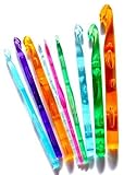 WM KING Pack of 9 Acrylic Crochet Hooks 3.0mm-12mm in a Plastic wallet/case