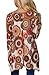 Tovly Women Plus Size Long Sleeve Tunic Tops Loose Floral Print Shirt(Taupe Red,XXXL)