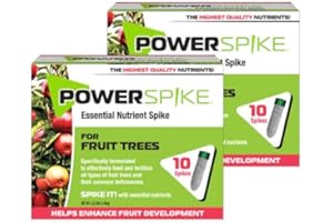 Power Spike for Fruit Trees. Specifically formulated to Effectively Feed and fertilize All Types of Fruit Trees and addess Co