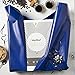 VonShef French Press Coffee Cafetiere Set with Milk Frother and 4 Serving Cups, Stainless Steel, Glass and Gold, 34 Fluid Ounces, 8 Cup Capacity