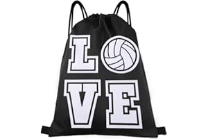 Sport Drawstring Backpack for Women Men Soccer Volleyball Rugby String Bag Graduation Birthday Gifts for Sport Lovers