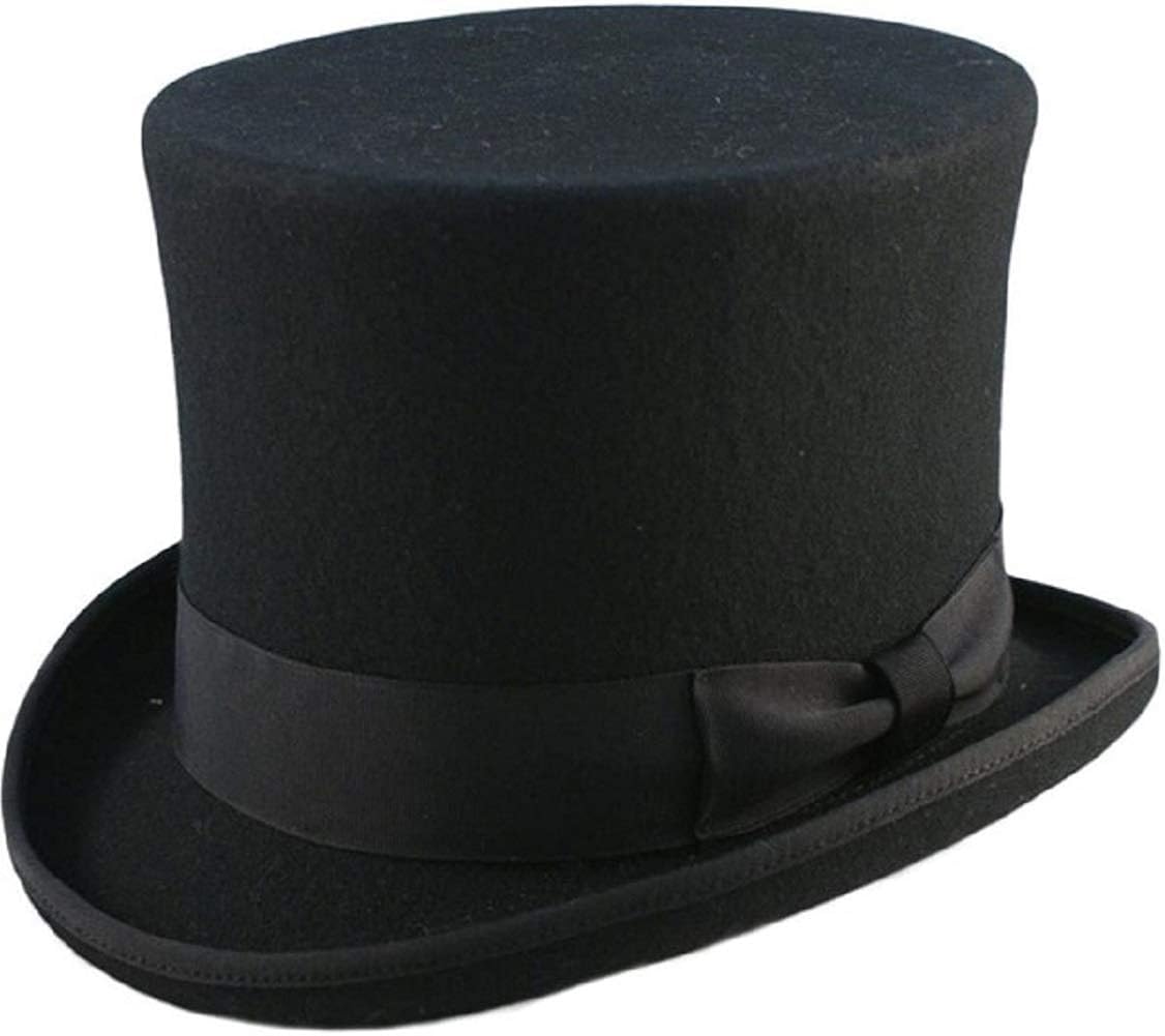 AB Hats Sombrero de 15, 24 cm de alto, hecho a mano, 100 lana, con