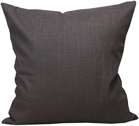 Natural Healthy Cotton Linen Solid Cushion Covers for Sofa Office Chair Store Home Decorative Throw Pillow Cover Modern Simple Fashion Pillowcase Gifts (Dark Grey, 30x50cm Rectangle (12x20))