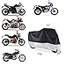 Ohuhu Waterproof Motorcycle Cover, All Season Waterproof Motorbike Covers Fits up to 108