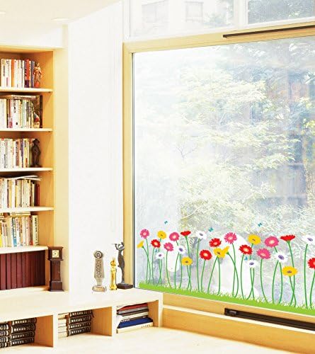 Growing Flowers Window Decal Sticker 20 x 28in