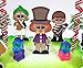 Willy Wonka Birthday Cake Topper Set Featuring Wonka & Friends and Decorative Themed Accessories