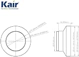 Kair Ducting Reducer 150mm to 100mm White Plastic Connector 6 to 4 inch view 2