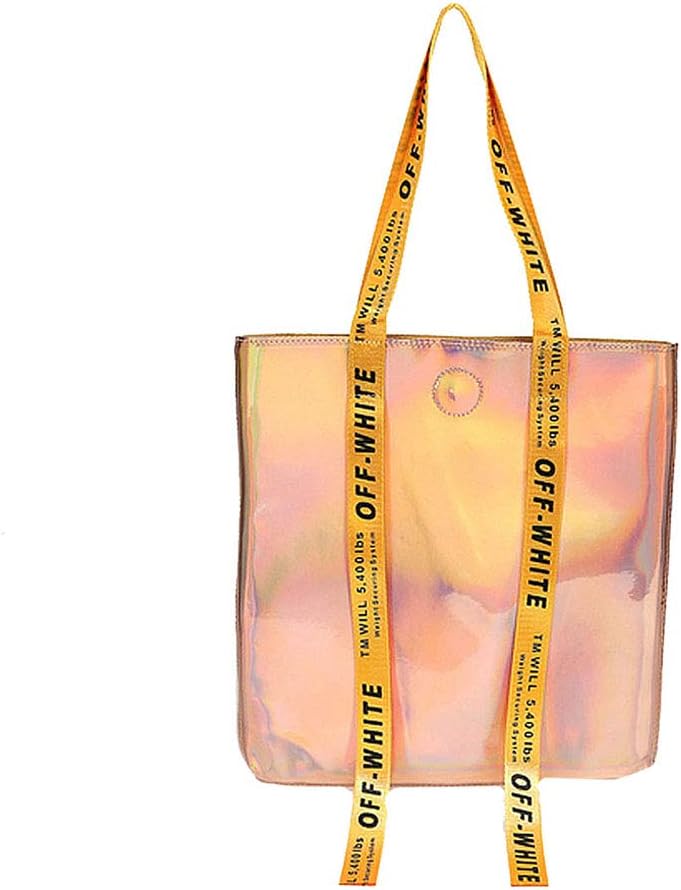 Mily Hologram Tote Bag Laser PU Shoulder Bag for Women-Lightweight,Laser PU Leather Handbag