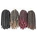 4Pcs Spring Twist 8 inch Nubian Twist Braiding Hair Crochet Braids Synthetic Hair Spring Twist Braiding Hair Extensions #1B
