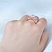 JunXin Top 10 KT Rose Gold Plated Ring,Women and Man Wedding Engagement Promise Rings,Three Stone rings to Show You Unlimited Beauty and Self confidence
