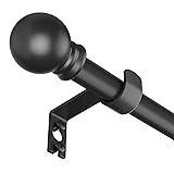 SMODBRODRE Black Curtain Rods for Window 28 to