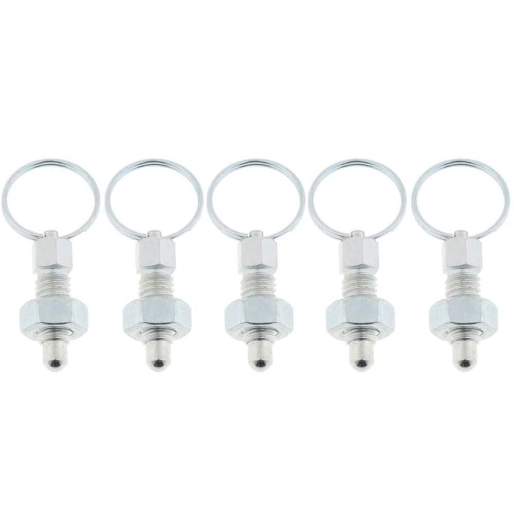 POFET 5pcs Stainless Steel Non Lock-Out Indexing Plunger with Pull Ring M6 โ image 1