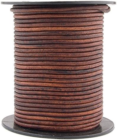Xsotica Round Leather Cord 3mm Distressed Brown