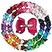 XIMA 25pcs Baby Girl Grosgrain Ribbon 6'' Large Hair Bows With French Clips For Teens Kids Barette For Accessory (With French clip)