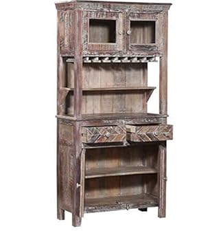 Ringabell Libation Solid Wood Bar Cabinet (Multi Colour Finish)
