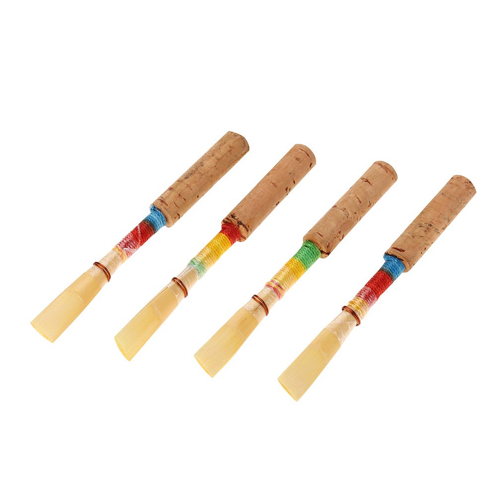 4Pcs Oboe Reed, Medium Soft Oboe Reeds Handmade Oboe Reed Red Cork Wind