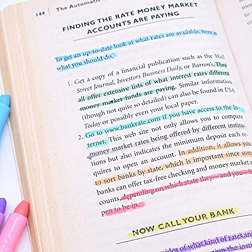 YISAN No Bleed Gel Highlighter,Bible Highlighters, Crayon Marker Pens