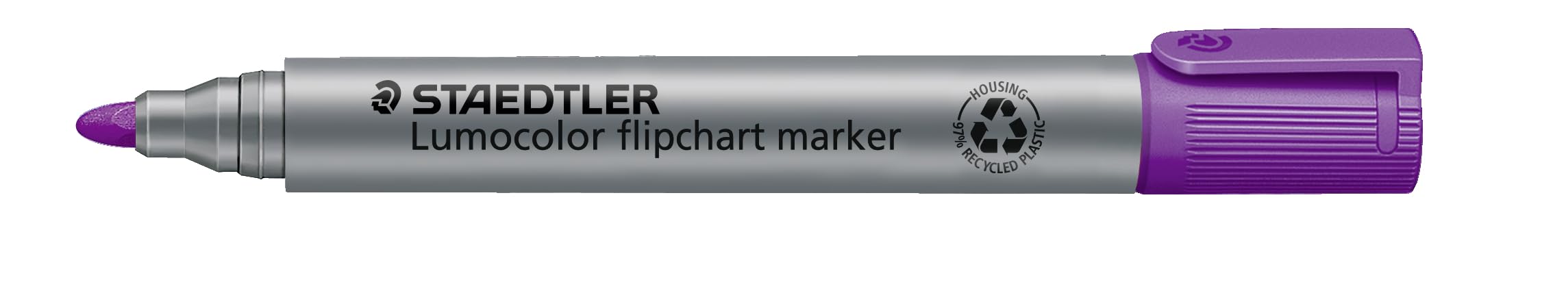 Staedtler Lumocolor Flipchart Marker 356-6 Bullet Tip - Violet (Pack of 10)