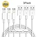 iPhone Charger Cable, Eashion 3Pack 6FT 8-Pin Lightning to USB Cable Cord, Sync & Transfer Data, Compatible with iPhone 7 7 Plus 6 6s 6 plus 6s plus, iPhone 5 5s 5c,iPad, iPod and More-White